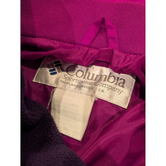 Vintage 90s Columbia Bugaboo 3-in-1 Interchange Ski Jacket Womens M Teal Purple - Picture 11 of 16